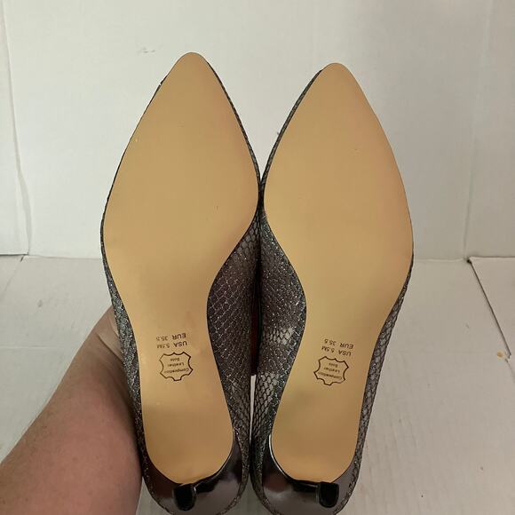 Mina New York Sheer Size 5.5 with Silver Mesh Pumps - Picture 8 of 8